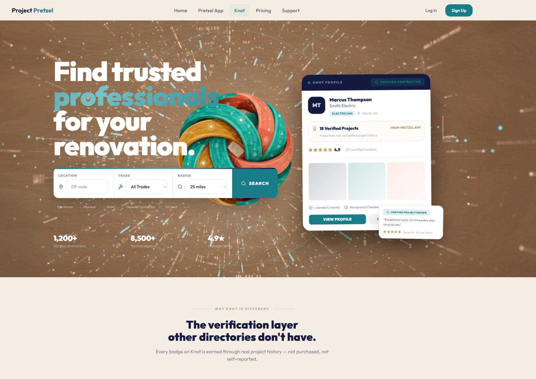 Pretzel Knot Contractor Directory